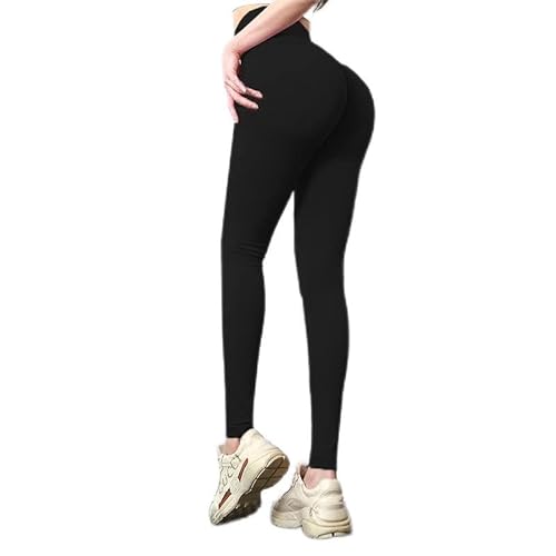 EULLA Legginsy do jogi z wysokim stanem dla kobiet, 1 Głęboki Czarny, S