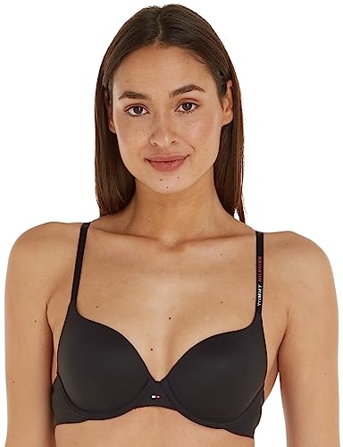Tommy Jeans Damski biustonosz Push Up, Czarny, 75A