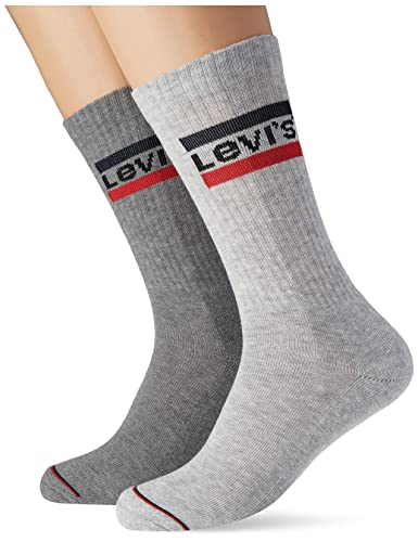 Levi's Sportwear Skarpety z logo 144 Crew (2 sztuki), Szary Combo, 41.5-43.5 EU