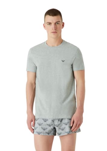 Emporio Armani T-shirt męski (2 sztuki), Melange Grey/Marine, S