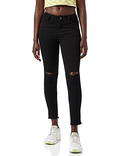 Urban Classics Damskie spodnie Ladies Cut Knee Pants, czarny (czarny 7), 27W x 30L