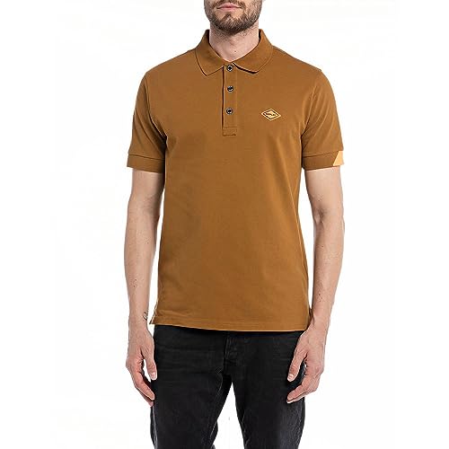 Replay męska koszulka polo, 720 karmelowy, S