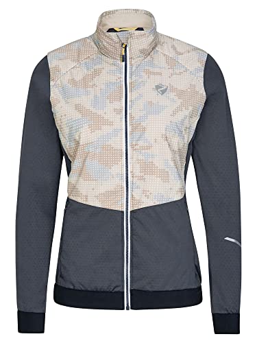 Ziener Damska kurtka funkcyjna / hybrydowa NARINA | watowana, wiatroszczelna, Primaloft, beżowy camo.ombre, 44