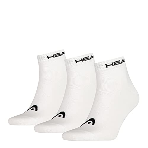 Head Męskie skarpety sportowe ćwiartka 3p, opakowanie 3 szt., białe (białe 300) 39/42 (rozmiar producenta: 039)