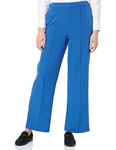 PIECES Damskie spodnie PCBOSSY HW Wide Pants NOOS materiałowe, niebieski (Mazarine Blue), XL