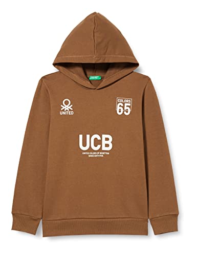United Colors of Benetton Chłopięca bluza z kapturem z długim rękawem, braun e09, 150