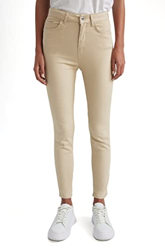 DeFacto Damskie spodnie do biegania z dzianiny na co dzień – standardowy krój, spodnie do joggingu, damskie spodnie do joggingu, dres do joggingu, beżowy, 46