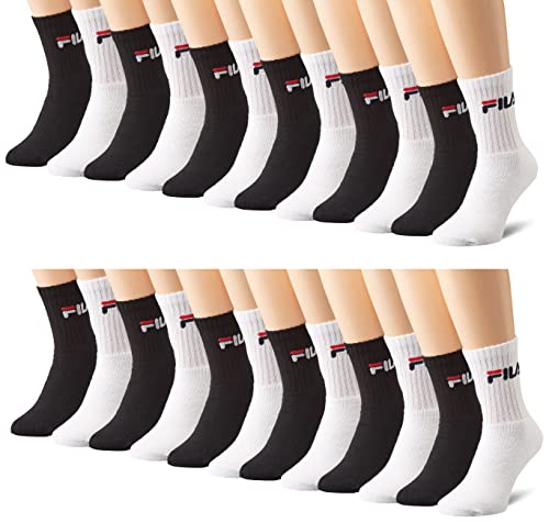 FILA Męskie skarpety rekreacyjne, czarny/biały, 39-42 EU