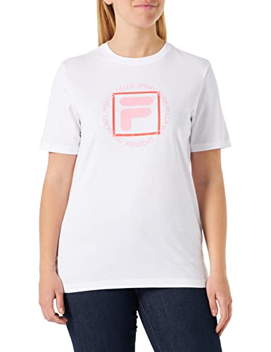 FILA Damska koszulka z logo Swindon, jasna biel, XL, Bright White, XL