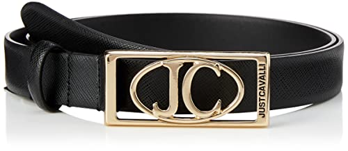 Just Cavalli Męski pasek męski, 900 A Black/Silver Finishing, 90 cm