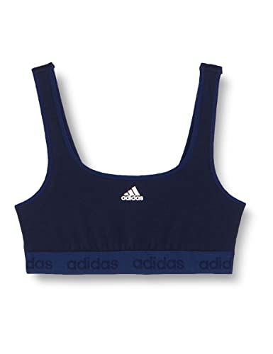 adidas Biustonosz damski Crop, ciemnoniebieski, M