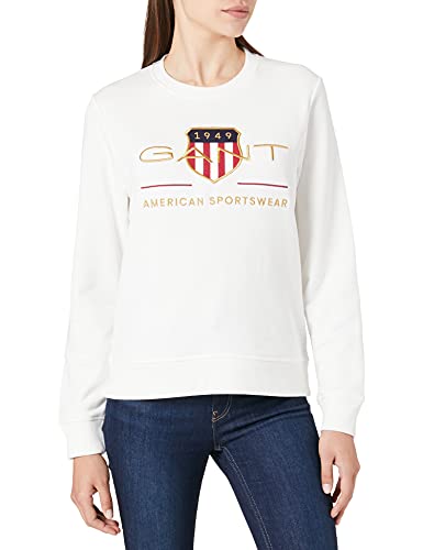 GANT Damska bluza Archive Shield C-Neck Sweat, Eggshell, XXL