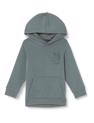 NAME IT Chłopięca bluza z kapturem Nmmorlando Ls SWE Wh Bru, Balsam Green, 122-128