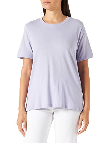 Minus Cathy GOTS T-shirt z krótkim rękawem | T-shirt damski w kolorze białym | jesienna bluzka damska, 822 Cosmic Lavender, M