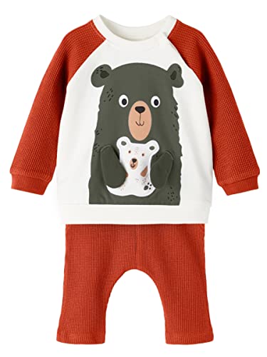 NAME IT Bluza chłopięca Nbmnoel Ls Sweat, herbata rooibos, 74