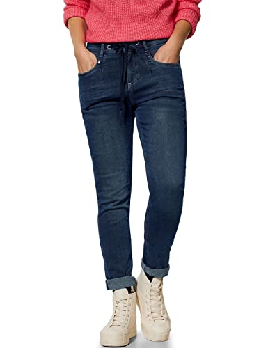 Street One Damskie spodnie jeansowe A375888 luźne, thermoknit indygo wash, W27/L30, Thermoknit Indigo Wash, 27W / 30L