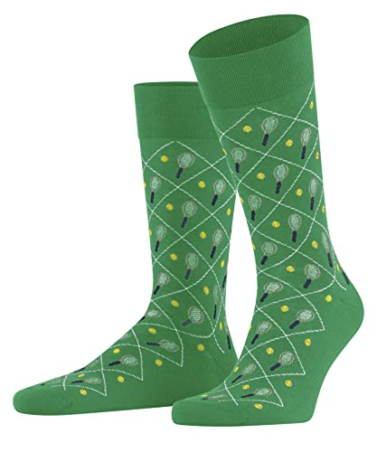 Burlington Mężczyźni Skarpety Tennis Club M SO Bawełna z wzorem 1 Para, Zielony (Apple 7200), 40-46