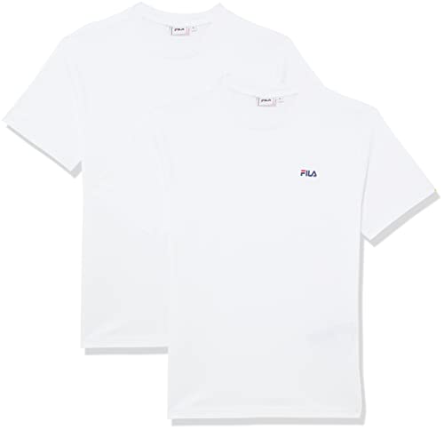 FILA Damska koszulka Bari Double Pack, Bright White-Bright White, XL