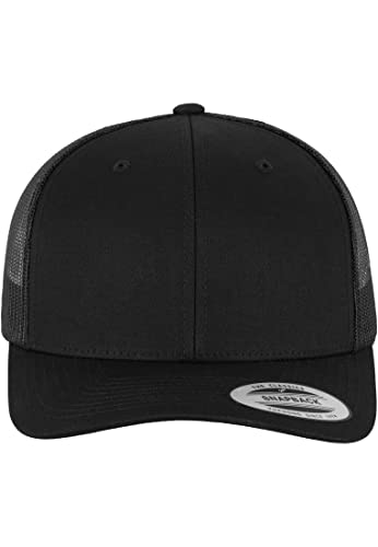 Flexfit Uniseks Retro Trucker Czapka z Daszkiem, Czarny, 3XS-XXS