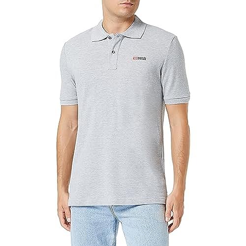 Diesel T-Smith-DIV koszulka polo Koszulka męska, Grey Melange (Nie Bros), 3XL