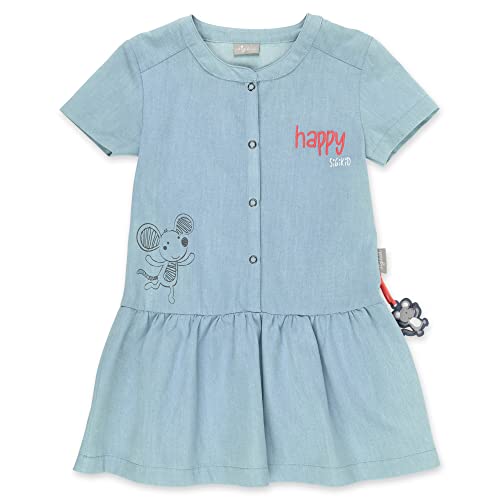 Sigikid Dziewczęca sukienka dziecięca, dżinsowy niebieski, 128 cm