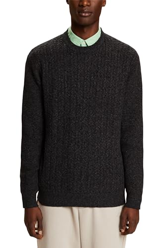 ESPRIT Sweter męski, 001/Black, S