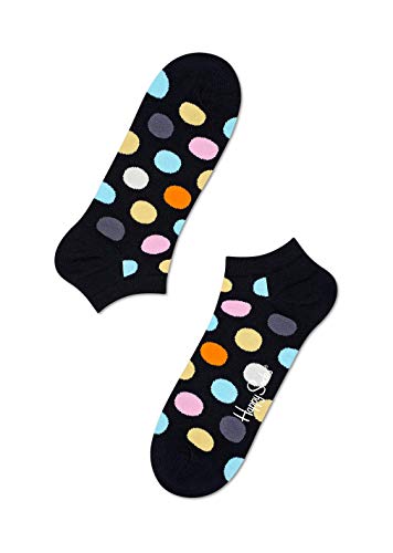 Happy Socks Big Dot, kolorowe i zabawne, Skarpety dla kobiet i mężczyzn, Czarny-Niebieski-Pomarańczowy-Liliowy-Żółty (41-46)