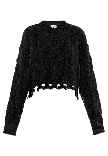 gaya Damski top z dzianiny CZARNY M/L, czarny, M