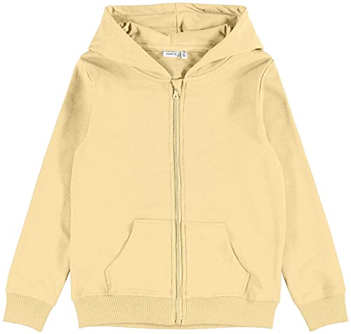 Name It Dziewczęca kurtka z kapturem Nkfnasweat Card W Hood Unb Noos, Podwójny krem, 116