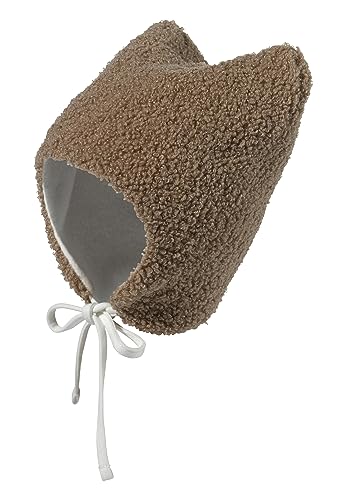 Sterntaler Mütze Plüsch mit Ohren, czapka chłopięca, beżowa, beżowy