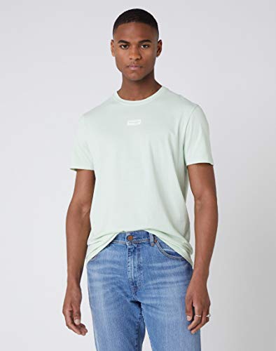 Wrangler Męski t-shirt Ss Small Logo Tee T-Shirt, zielony (Green Spray Xhr), M