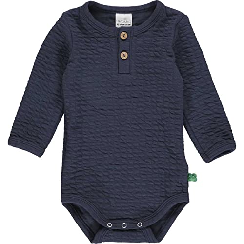 Fred's World by Green Cotton Baby Boys żakardowa l/s body and Toddler Sleepers, Night Blue, 74