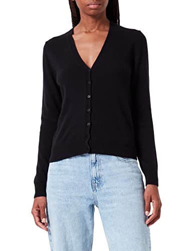 United Colors of Benetton Damski kardigan M/L 1002d6879 kardigan z dzianiny, czarny 100, L