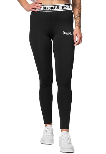 Lonsdale Damskie legginsy Ballinguile, czarny/biały, XS, 117507