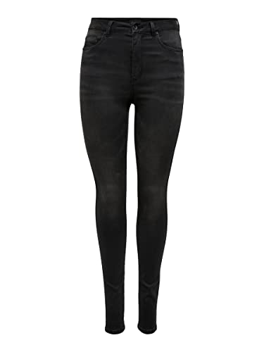 ONLY OnlRoyal Life HW dżinsy damskie skinny fit, czarny denim, (M) W / 34L