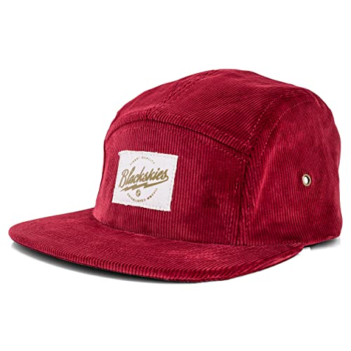 Blackskies 5-panelowa czapka z dla kobiet i mężczyzn, czapka bejsbolówka surfer skater snapback strapback, karmazyn, jeden rozmiar