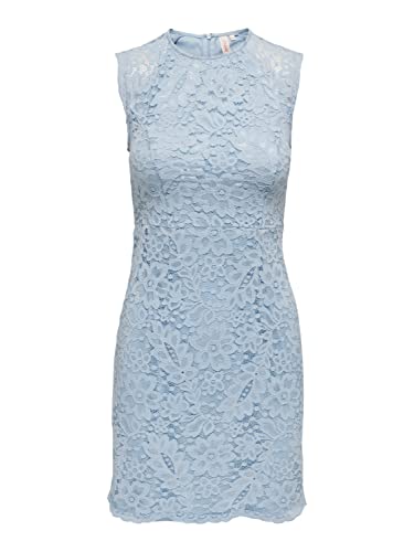 ONLY Sukienka damska Onlarzina Sl Lace Dress WVN, Cashmere Blue, L