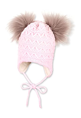 Sterntaler Strickmütze Puscheli Czapka Bimba, Kolor: różowy, 45