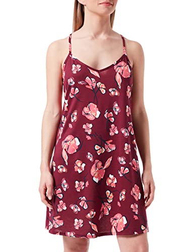 Schiesser Damska koszulka nocna Spaghetti, czerwony (Weinrot), 40