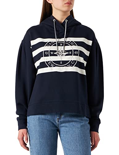 GANT Damski sweter z kapturem, niebieski (Evening Blue), XS