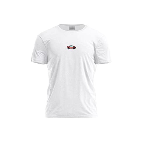 Bona Basics, Męski T-shirt z cyfrowym nadrukiem,% 100 bawełna, biały, na co dzień, męskie topy, rozmiar: S, biały, S