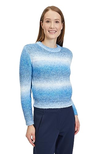 Betty & Co Damski sweter z dzianiny z okrągłym dekoltem, niebieski, 44