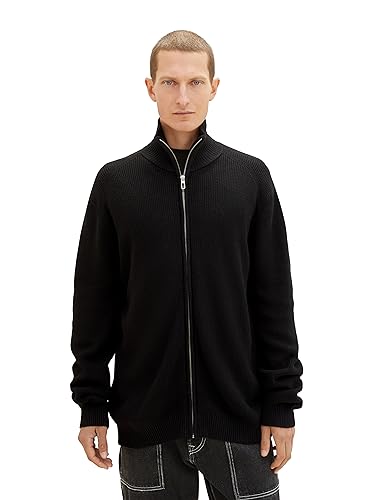 TOM TAILOR Męska kurtka z dzianiny, 2999 - Black, XXL