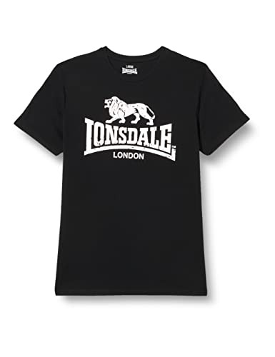 Lonsdale Męski t-shirt Silverhill, czarny/biały, XL