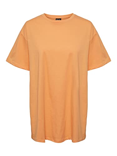 PIECES Damska koszulka Pcrina Ss Oversized Tee Noos Bc, Mock Orange, M