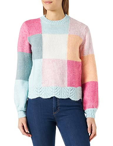 Springfield Damski sweter polo z dżerseju, niebieski, S, Nadruk niebieski, S