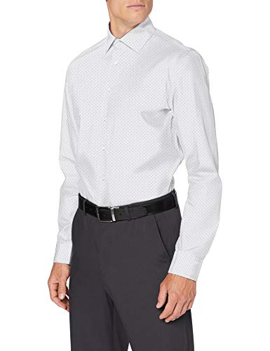 Seidensticker Męska koszula biznesowa – łatwa do prasowania, wąska koszula – Slim Fit – długi rękaw – kołnierz typu kent – 100% bawełna, burgundowy, 39