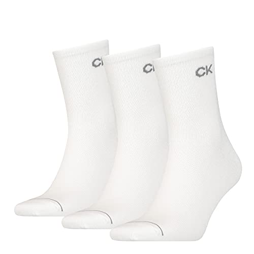 Calvin Klein Męskie krótkie skarpety (3 sztuki), biały, rozmiar uniwersalny