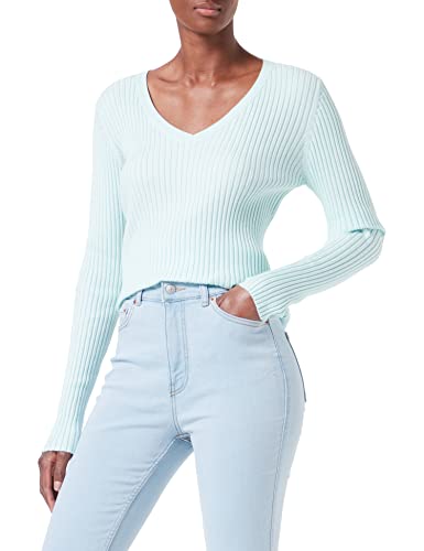 myMo Damski sweter z dzianiny, jasnoniebieski, XL-XXL
