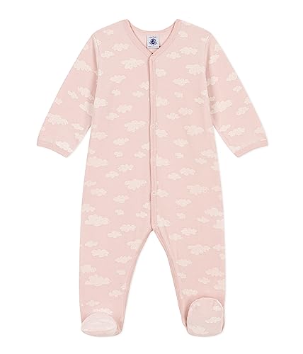 Petit Bateau Dors Bien Y Sal/Ma3m dziewczynka dla niemowląt SLAP GOOD AND SAL/MA3M, Słony różowy/biały marshmallow, 0 miesięcy